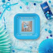 Niedlicher Welpen Hund Foto Happy Geburtstag Numme Pappteller (Party)