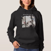 Niedlicher Welpen Hund Frieden und Liebe Weihnacht Hoodie (Vorderseite)