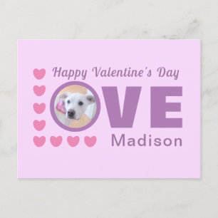 Niedlicher Welpen Hund Liebe Herz Valentinstag Lav Postkarte