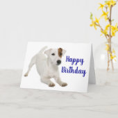 Niedlicher Welpen Hund Lover Jack Russell Terrier Karte (Gelbe Blume)