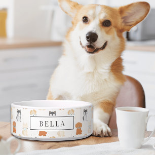 Niedlicher Welpen-Hundsmuster Name-Pet Napf