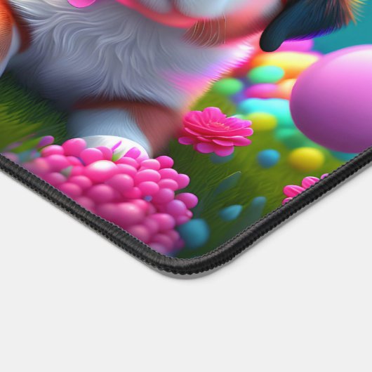 Niedlicher Welpen mit Ballonmatte Schreibtischunterlage (Ecke)