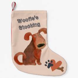 Niedlicher Welpen-Urlaub Kleiner Weihnachtsstrumpf