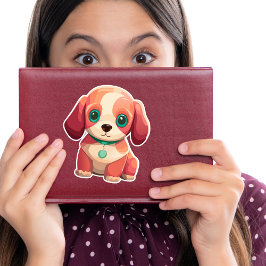 Niedlicher Welpendekor Aufkleber