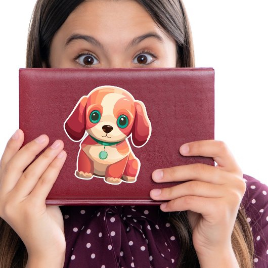 Niedlicher Welpendekor Aufkleber