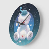 Niedlicher Welpeneispilz Große Wanduhr (Winkel)