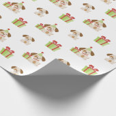 Niedlicher WelpenGeburtstag Geschenkpapier (Ecke)