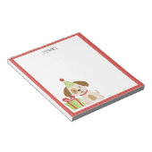 Niedlicher WelpenGeburtstag Notizblock (angewinkelt)