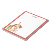 Niedlicher WelpenGeburtstag Notizblock (Rotiert)