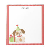 Niedlicher WelpenGeburtstag Notizblock (Vorderseite)