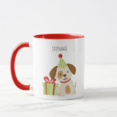 Niedlicher WelpenGeburtstag Tasse (Links)