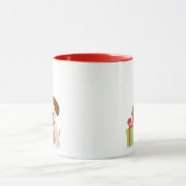 Niedlicher WelpenGeburtstag Tasse (Zentrum)