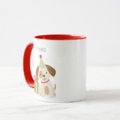 Niedlicher WelpenGeburtstag Tasse (Vorderseite Links)