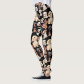 Niedlicher Welpenhalter schwarz Leggings (Links)