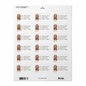 Niedlicher Welpenhühnerhund Adressaufkleber (Vorne)