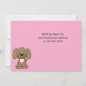 Niedlicher Welpenhund 1. Geburtstag Einladung für  (Rückseite)