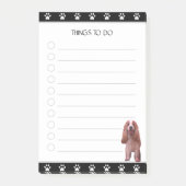 Niedlicher Welpenhund auf Schwarz-Weiß-Sachen zu t Post-it Klebezettel (Vorderseite)