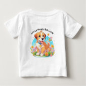 Niedlicher Welpenhund Baby T-shirt (Rückseite)