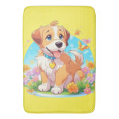 Niedlicher Welpenhund Badematte (Vorderseite Vertikal)