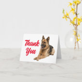 Niedlicher Welpenhund Dankeschön Karte (Gelbe Blume)