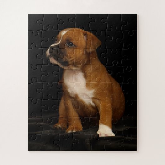 Niedlicher Welpenhund Englisch Staffordshire Bull  Puzzle (Vertikal)