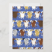 Niedlicher Welpenhund farbenfroh 1. Geburtstag Ein Einladung (Rückseite)