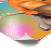 Niedlicher Welpenhund Geburtstagsparty Fotodruck (Ecke)