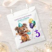 Niedlicher Welpenhund Geburtstagsparty Geschenktütchen (Ausgeschnitten)
