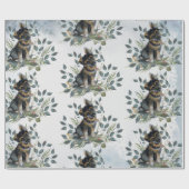 Niedlicher Welpenhund Geschenkpapier (Flach)