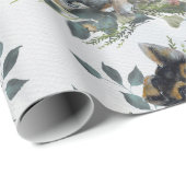 Niedlicher Welpenhund Geschenkpapier (Rolleneckpunkt)