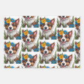 Niedlicher Welpenhund Geschenkpapier Set (Vorderseite 3)