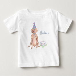 Niedlicher Welpenhund Golden Retriever 1. Geburtst Baby T-shirt