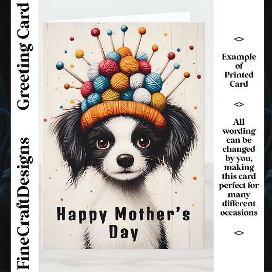 Niedlicher Welpenhund, Hat CY1 Custom Mother Karte