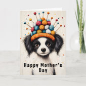 Niedlicher Welpenhund, Hat CY1 Custom Mother Karte (Vorderseite)