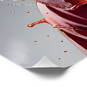 Niedlicher Welpenhund in Firefighter Uniform Water Poster (Ecke)