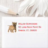 Niedlicher Welpenhund Lover Cairn Terrier Label (Insitu)