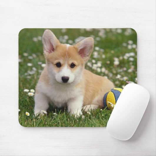 Niedlicher Welpenhund Lover Geschenk Pembroke Wels Mousepad (Mit Mouse)