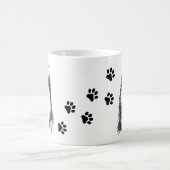 Niedlicher Welpenhund Lover Watercolor Siberischer Kaffeetasse (Mittel)