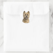 Niedlicher Welpenhund Mama Cairn Terrier Runder Aufkleber (Tasche)