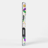 Niedlicher Welpenhund Mardi Gras in der Hut iPhone Hülle (Rechte Seite)