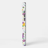 Niedlicher Welpenhund Mardi Gras in der Hut iPhone Hülle (Linke Seite)