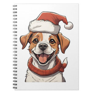 Niedlicher Welpenhund mit Weihnachts-Hat Classic T Notizblock