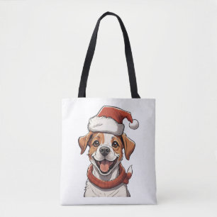 Niedlicher Welpenhund mit Weihnachts-Hat Classic T Tasche