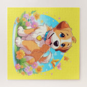 Niedlicher Welpenhund Puzzle (Horizontal)