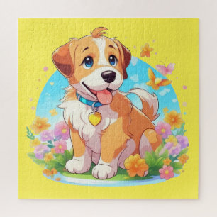 Niedlicher Welpenhund Puzzle