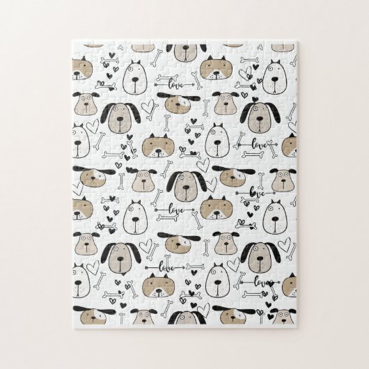 Niedlicher Welpenhund Puzzle (Vertikal)