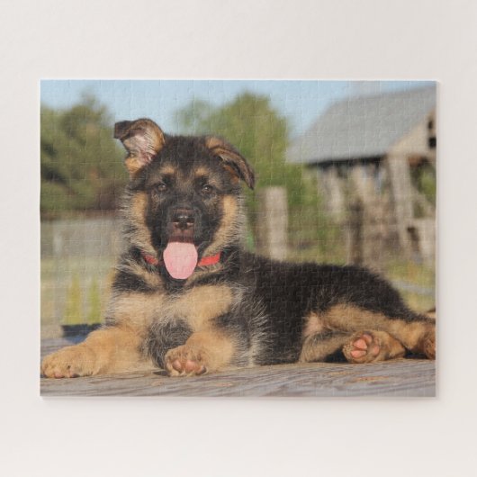 Niedlicher Welpenhund Puzzle (Horizontal)