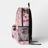 Niedlicher Welpenhund rosa Bedruckter Rucksack (Rechts)