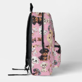 Niedlicher Welpenhund rosa Bedruckter Rucksack (Links)