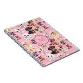 Niedlicher Welpenhund rosa Notizblock (Rechte Seite)